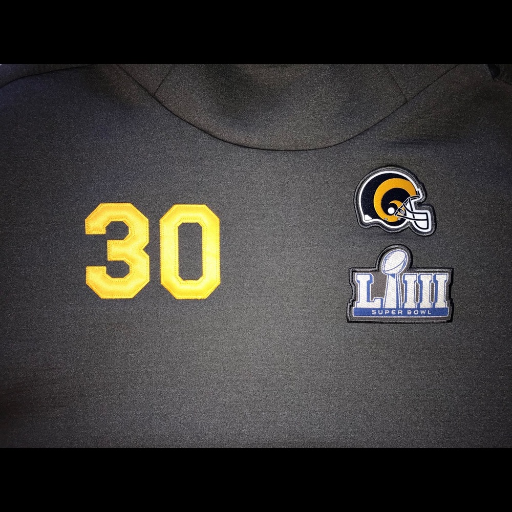 Nike Rams Super Bowl LIII NFL Sideline Hoodie - Picture 3 of 4
